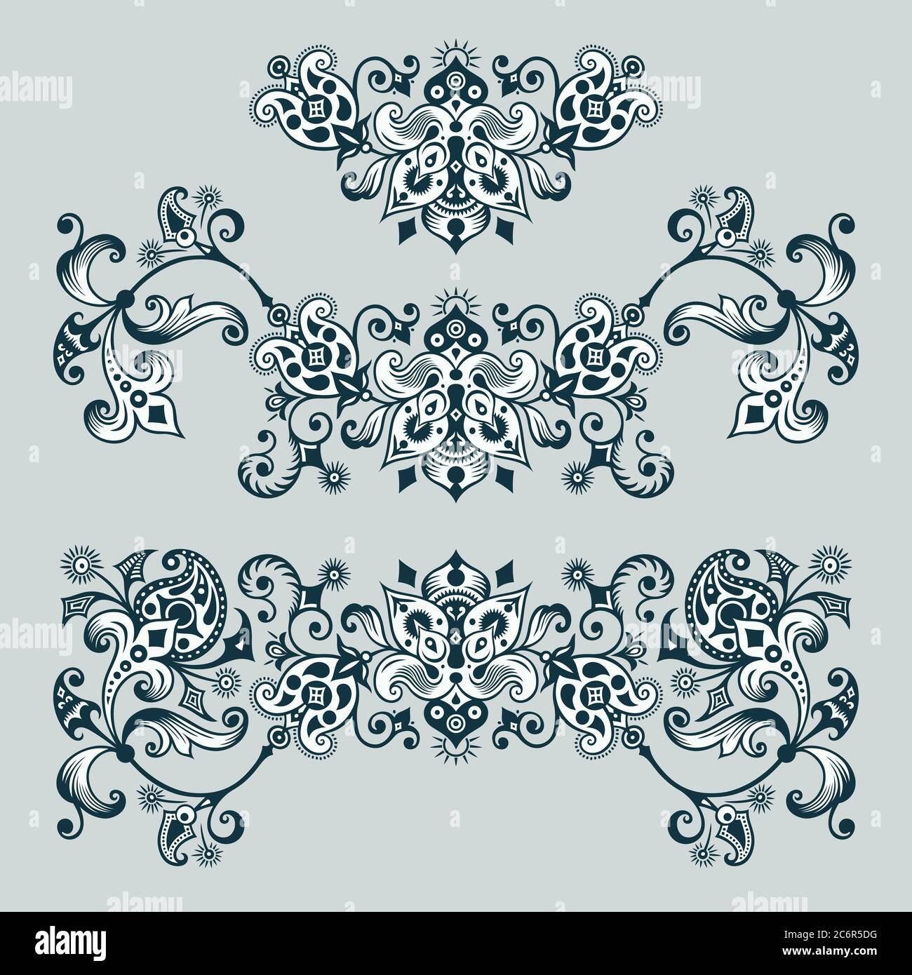 Vector ornamental vintage design elements Stock Vector Image & Art - Alamy