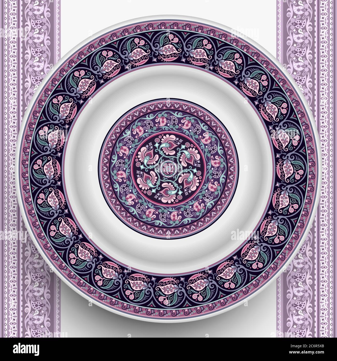 Premium Vector  Round plate design round vector for dinnerware plate