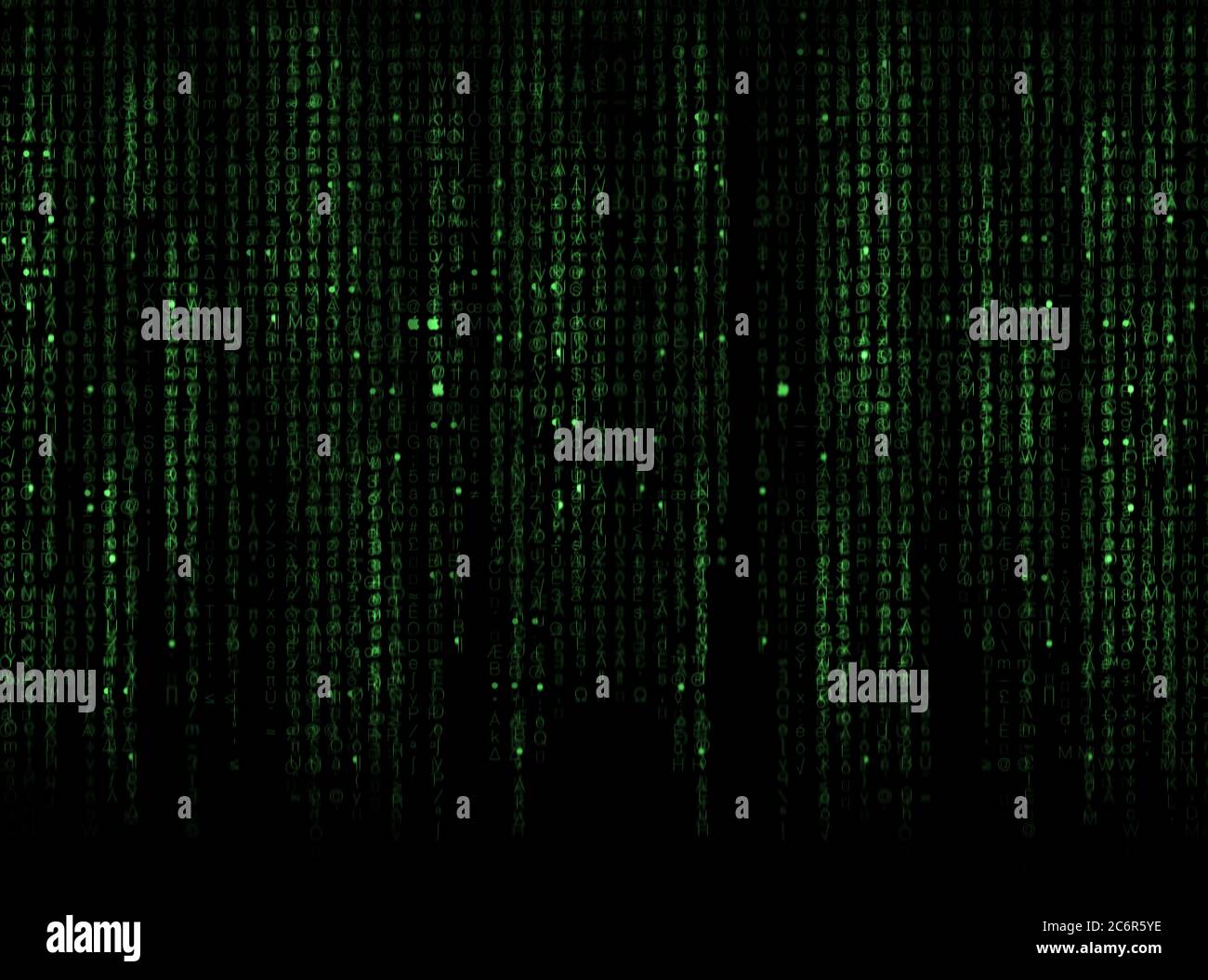 Abstract background, digital data, green matrix Stock Photo