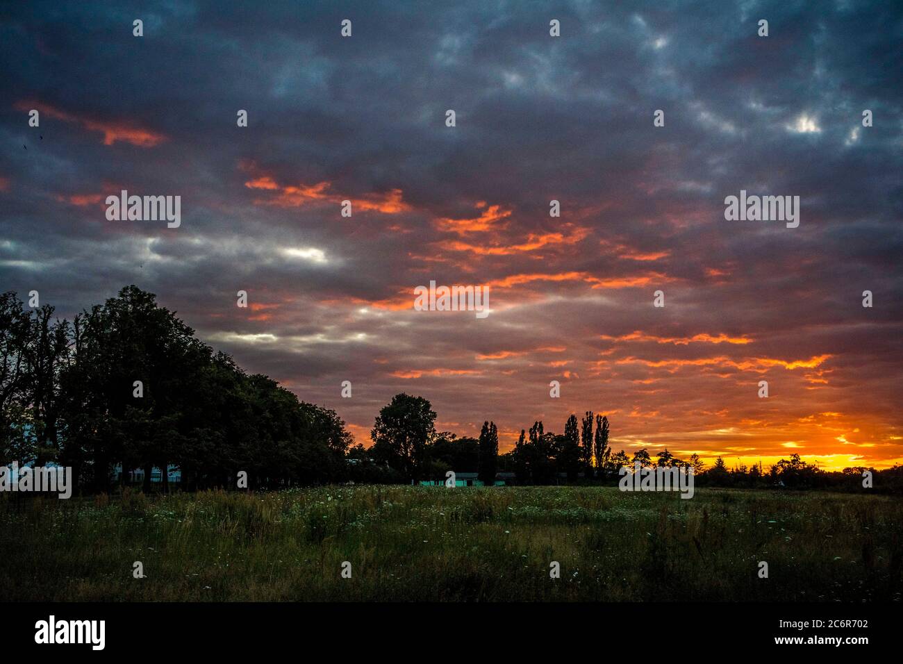 Poznan, Wielkopolska, Poland. 11th July, 2020. The evening and sunset of the summer day. Credit: Dawid Tatarkiewicz/ZUMA Wire/Alamy Live News Stock Photo