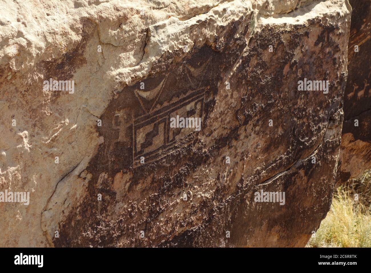 Petroglyphs found in Petrified Forest National Park, Arizona Stock Photo