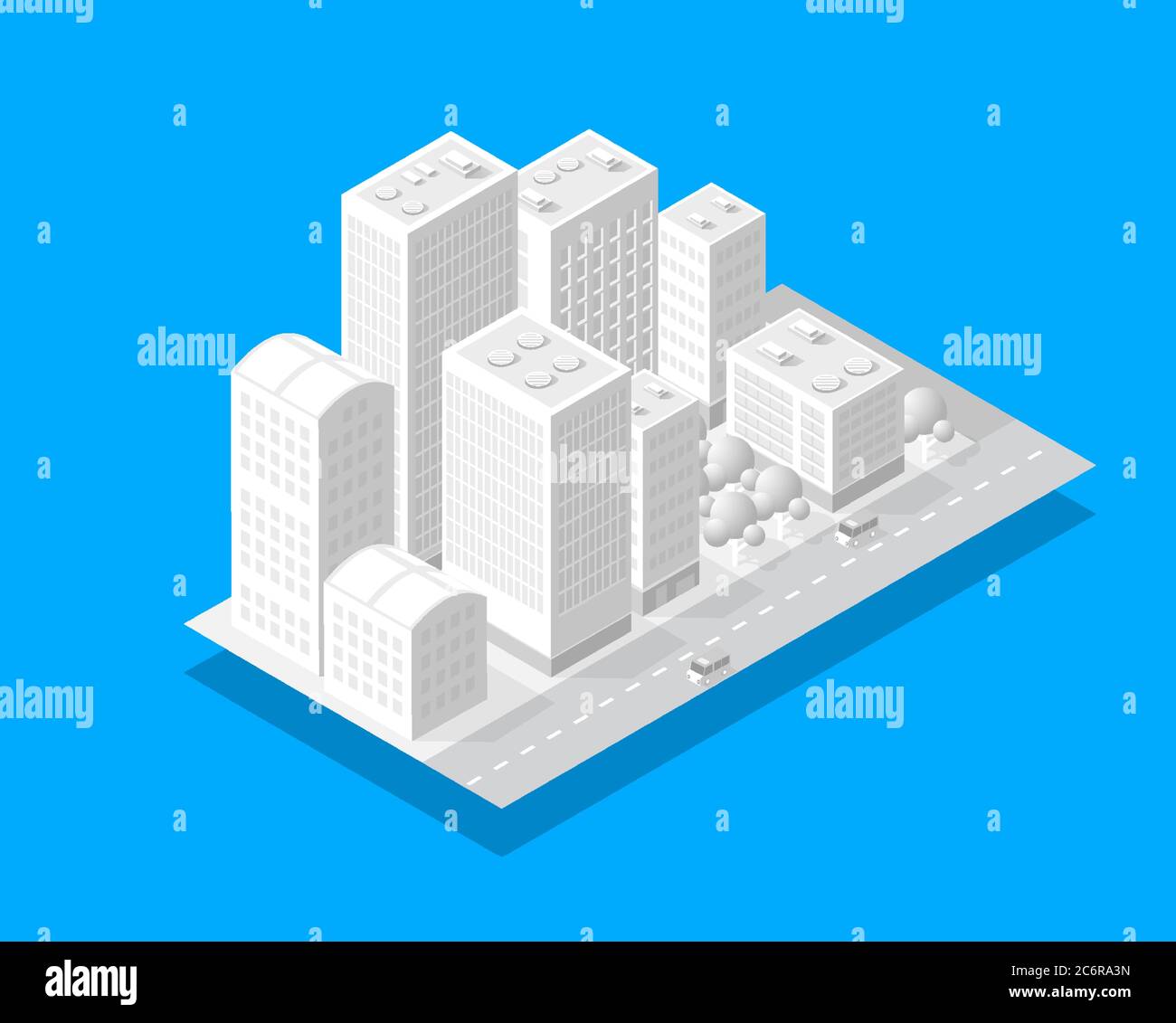Cityscape design elements with isometric building Stock Vector Image ...