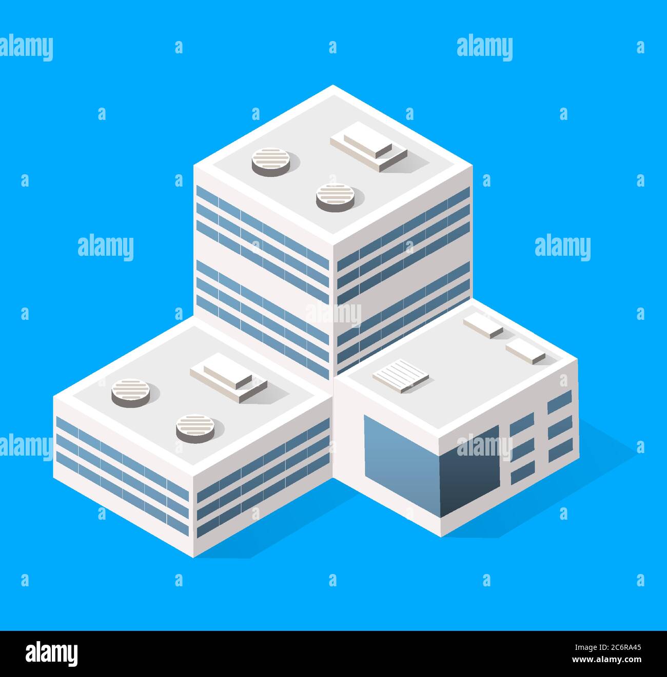 Cityscape design elements with isometric building Stock Vector