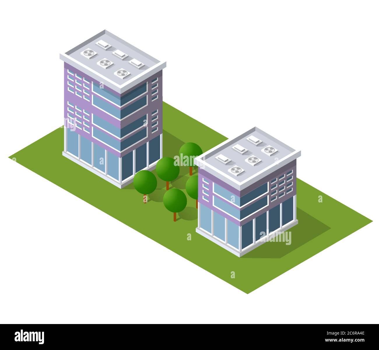 Cityscape design elements with isometric building Stock Vector
