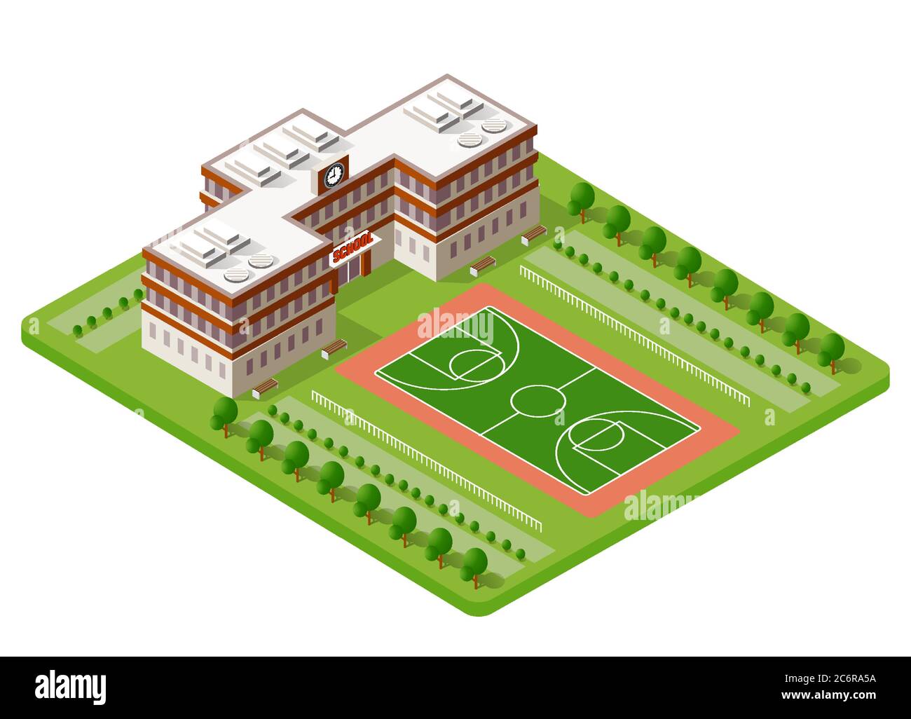 School isometric building study education Stock Vector Image & Art - Alamy