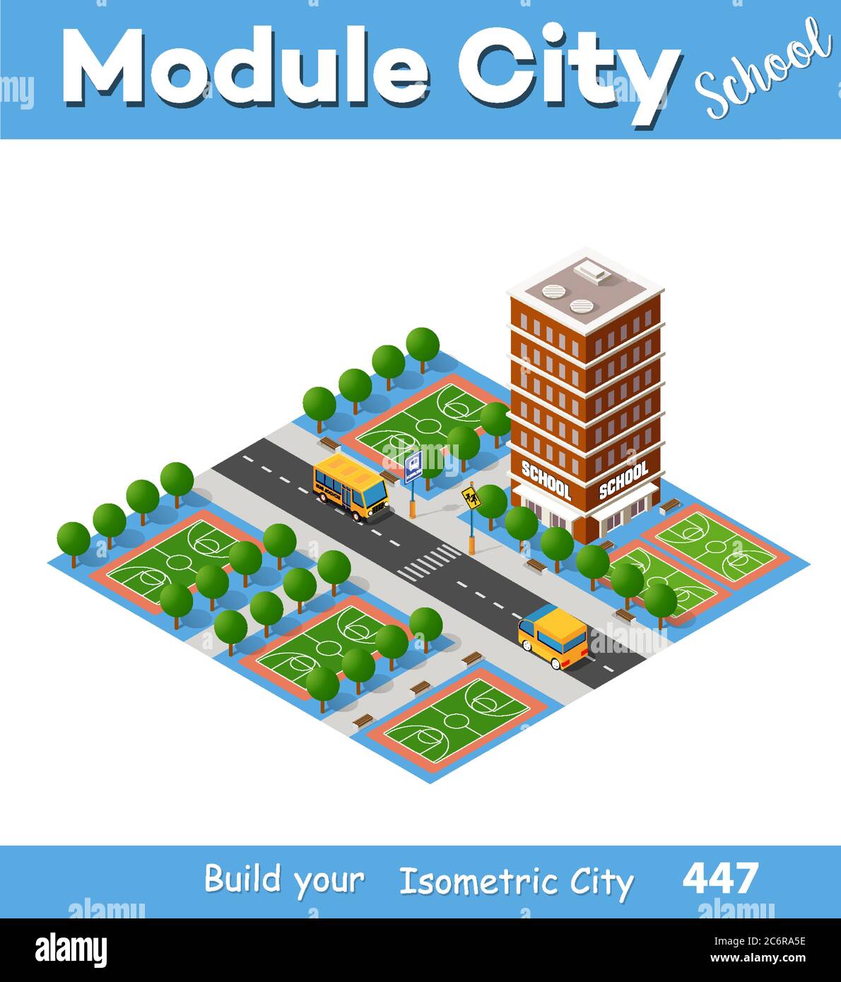 School isometric building study education Stock Vector Image & Art - Alamy