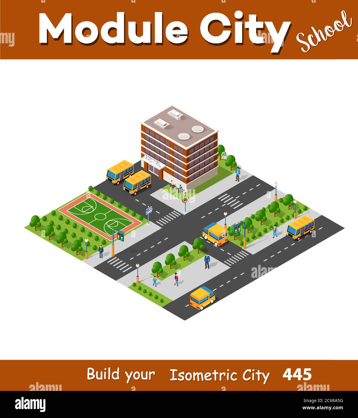 School isometric building study education Stock Vector Image & Art - Alamy