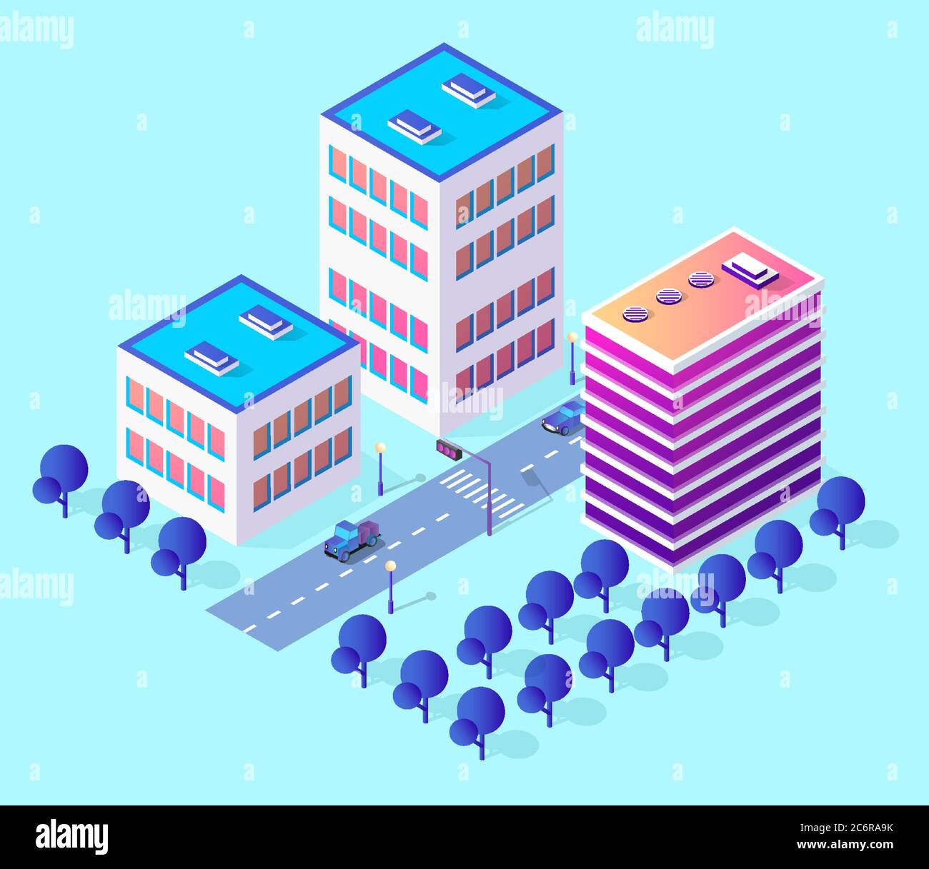 Isometric 3d module block district part Stock Vector Image & Art - Alamy