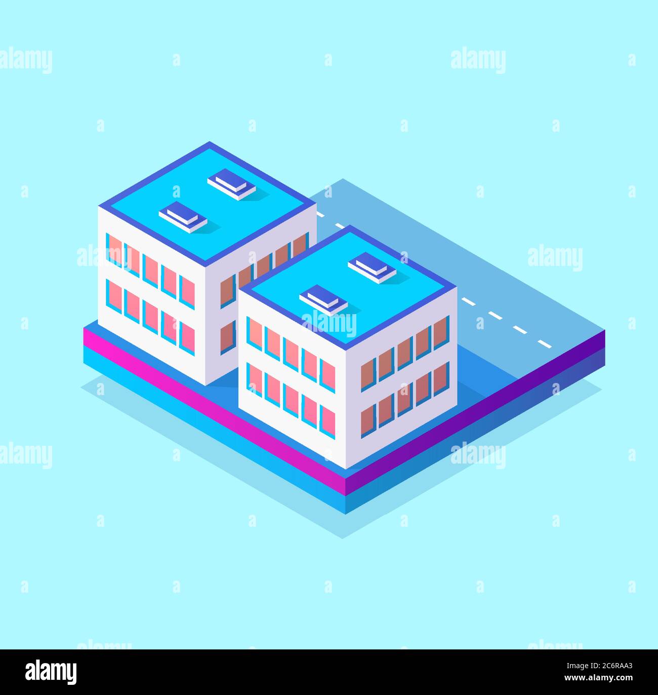 Isometric 3d module block district part Stock Vector Image & Art - Alamy