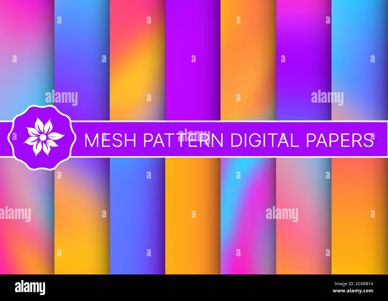 Set a collection of abstract neon Stock Vector
