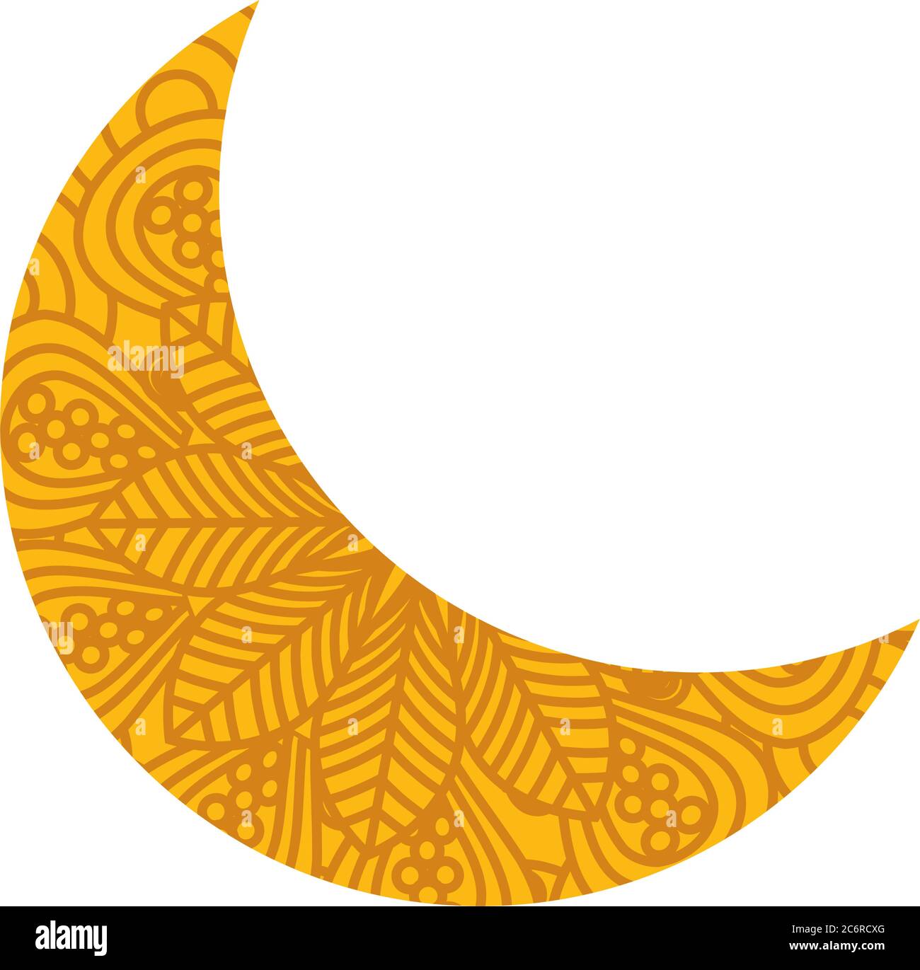 crescent moon golden on white background Stock Vector Image & Art - Alamy
