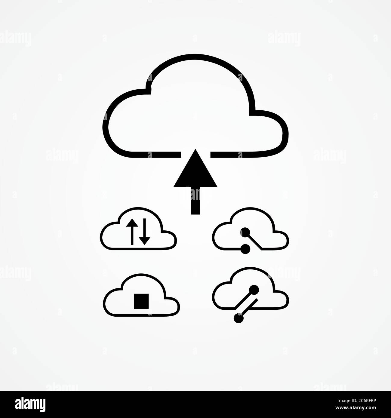 File transfer via cloud Stock Vector Images - Alamy