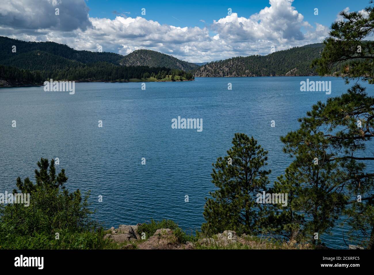 Pactola Lake and reservoir in the Black Hills of South Dakota in the