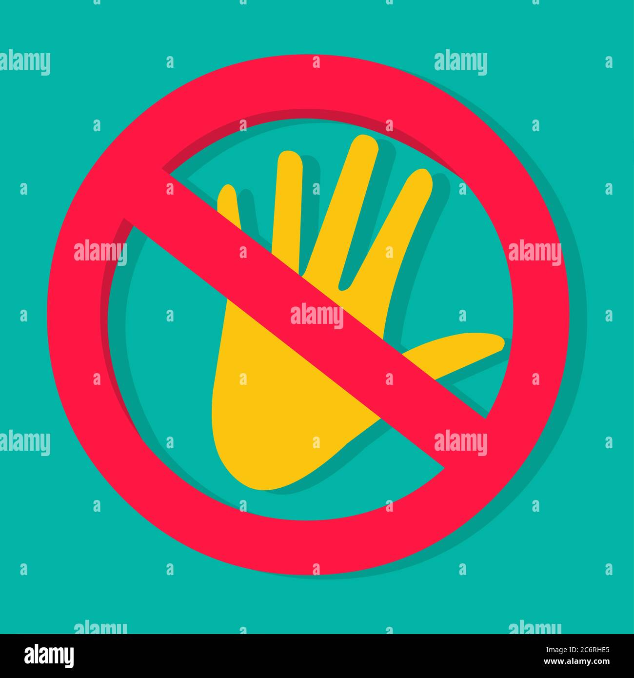 no entry warning symbol isolated vector illustration Stock Vector