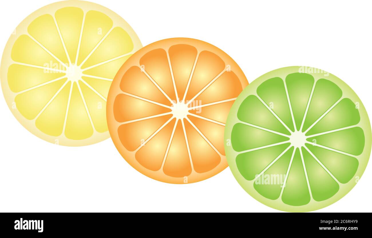 Orange lemon lime Stock Vector Images - Alamy
