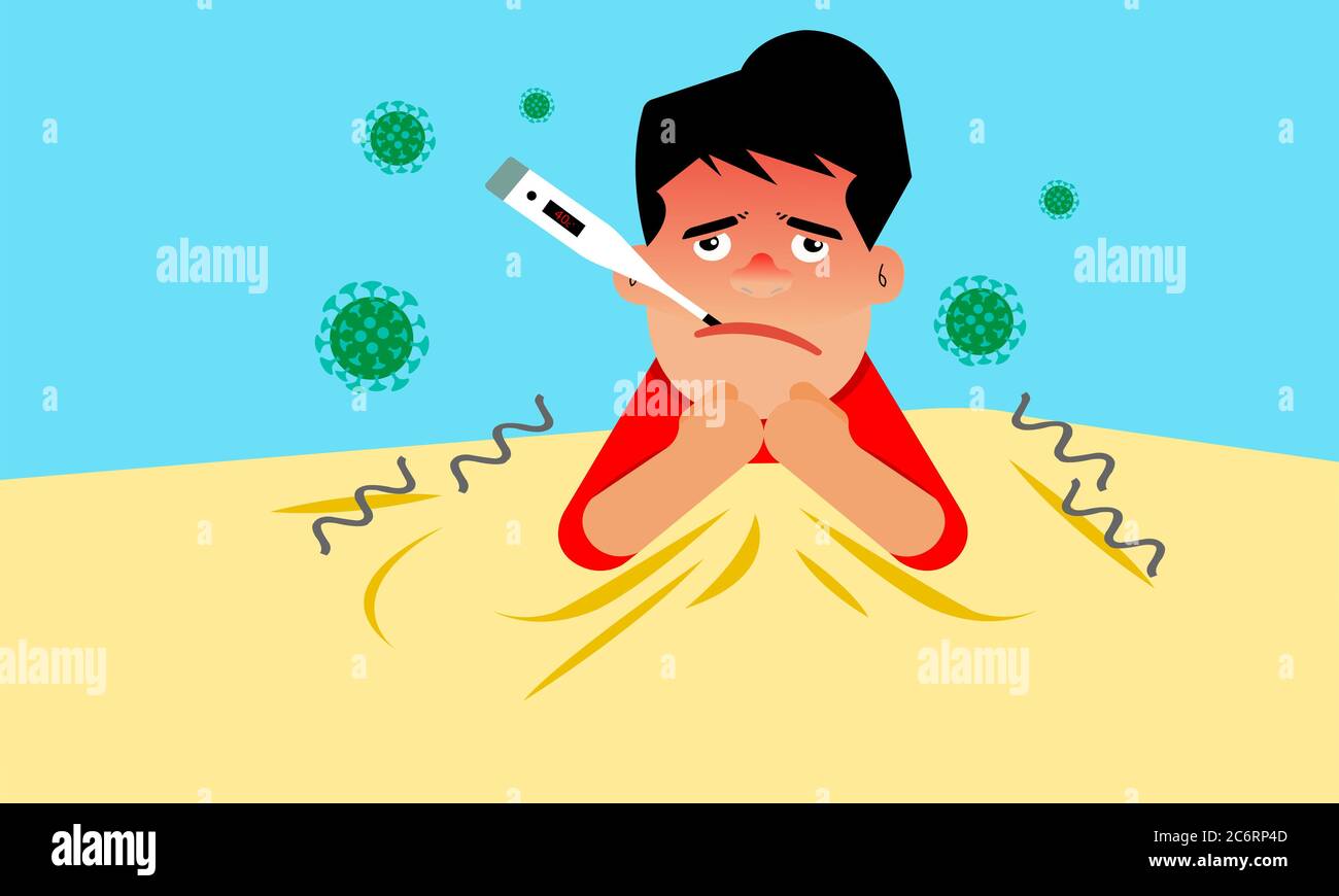 https://c8.alamy.com/comp/2C6RP4D/sick-on-bed-with-covered-blanket-measuring-temperature-in-mouth-having-a-high-body-temperature-due-to-fever-illness-and-treatment-coronaviruscovid-2C6RP4D.jpg