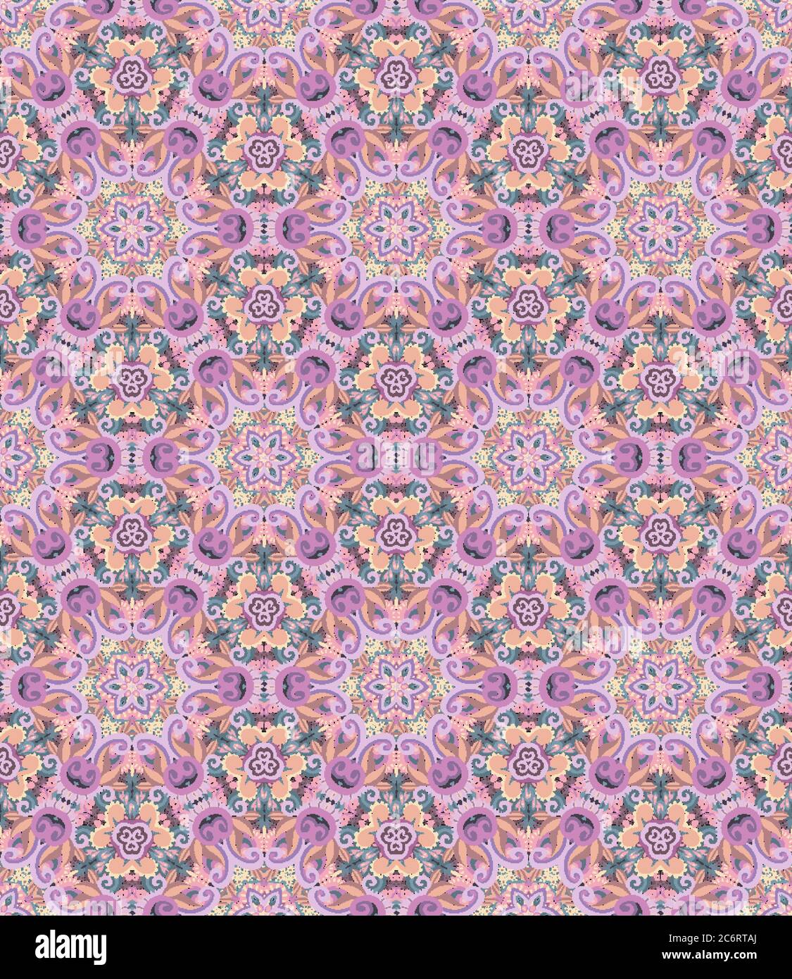 Vector ethnic hand drawn seamless pattern Stock Vector Image & Art - Alamy