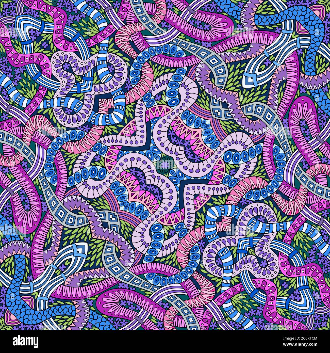Vector abstract ethnic hand drawn background Stock Vector Image & Art ...