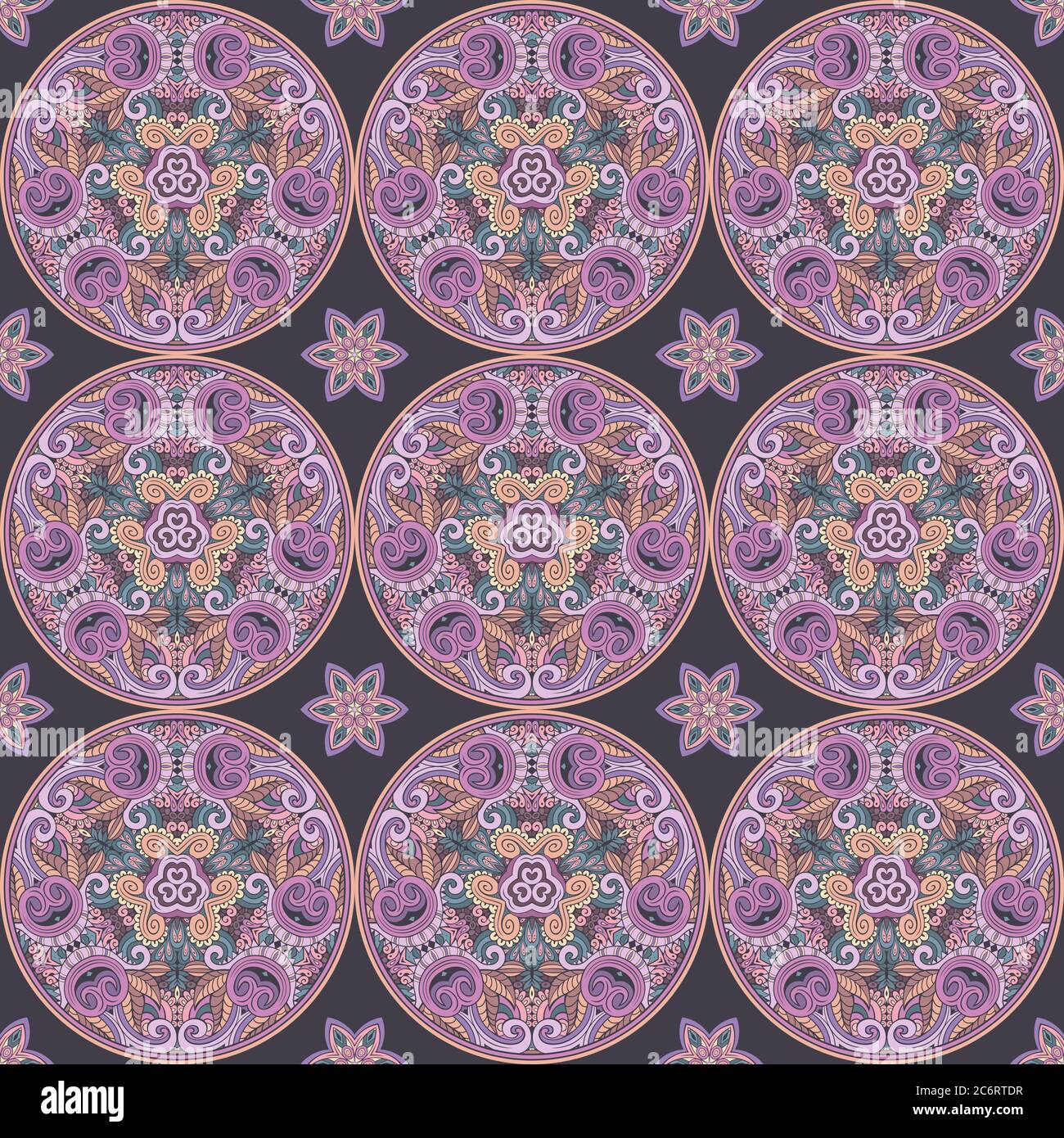 Vector ethnic hand drawn seamless pattern Stock Vector Image & Art - Alamy