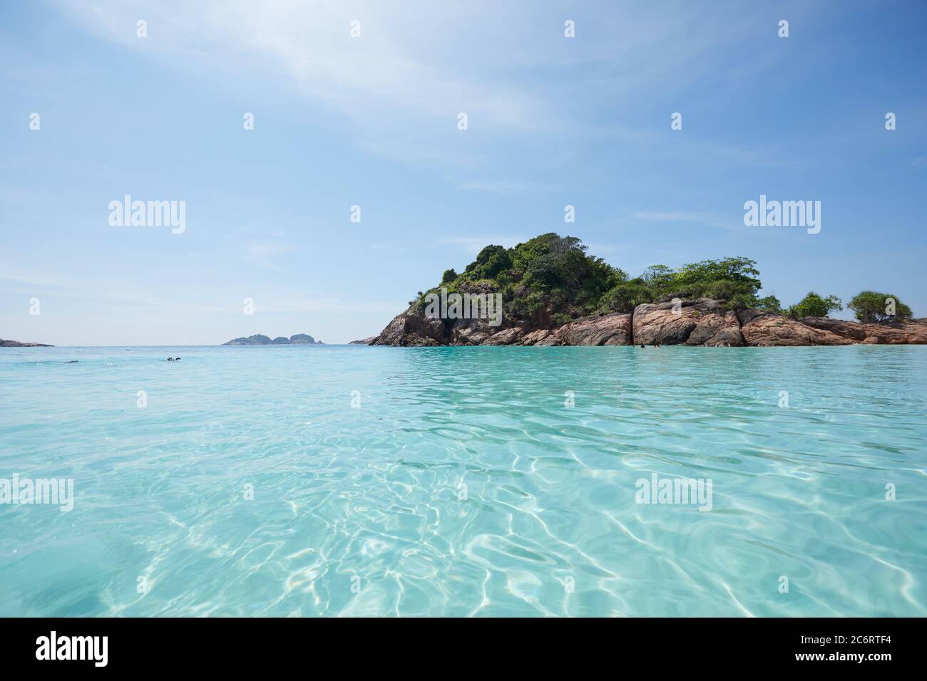 Transparent waters off the coast of the Redang Islands in Malaysia Transparent waters on the coast of the Redang Islands in Malaysia Stock Photo