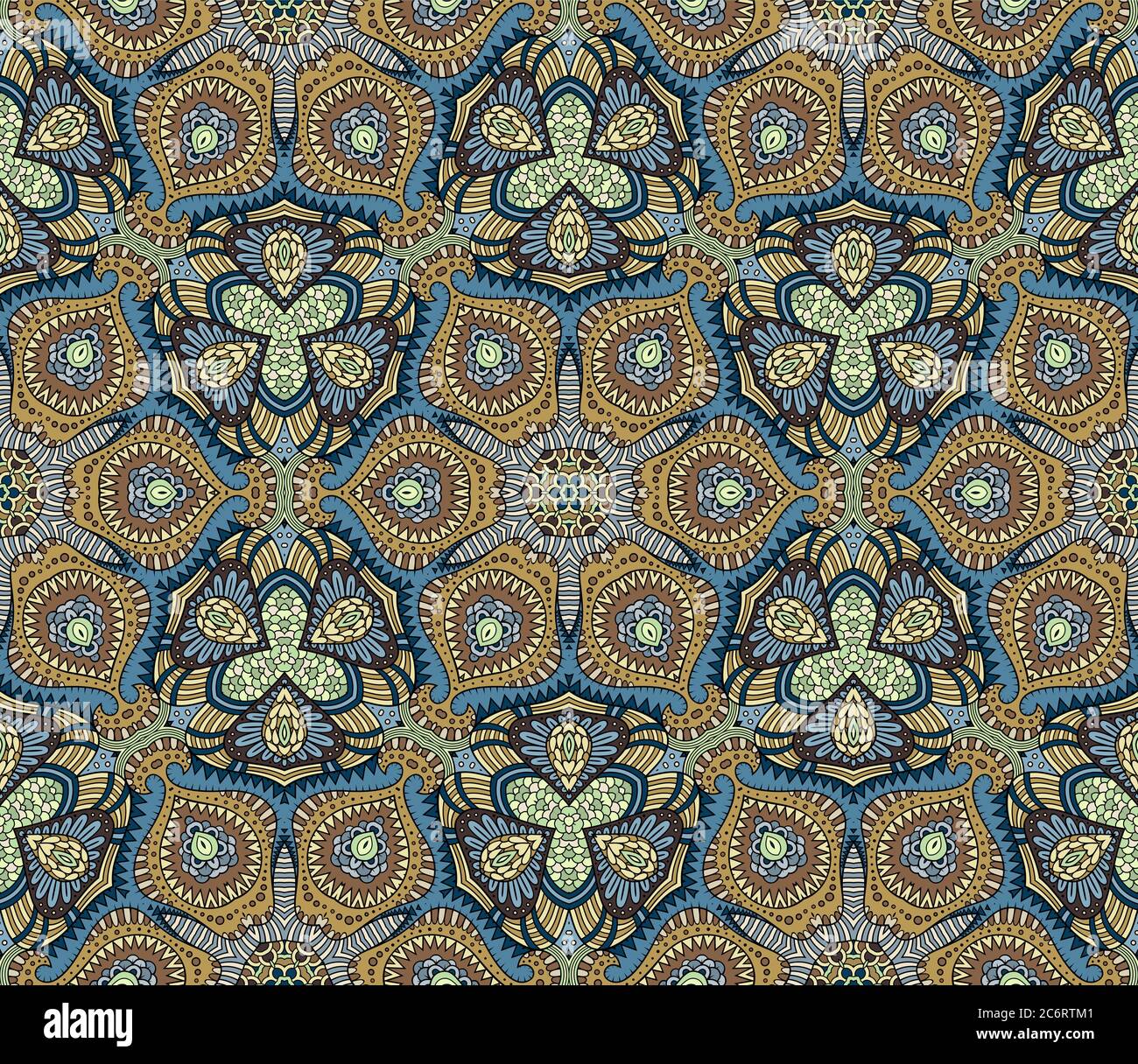 Vector abstract ethnic hand drawn background Stock Vector Image & Art ...