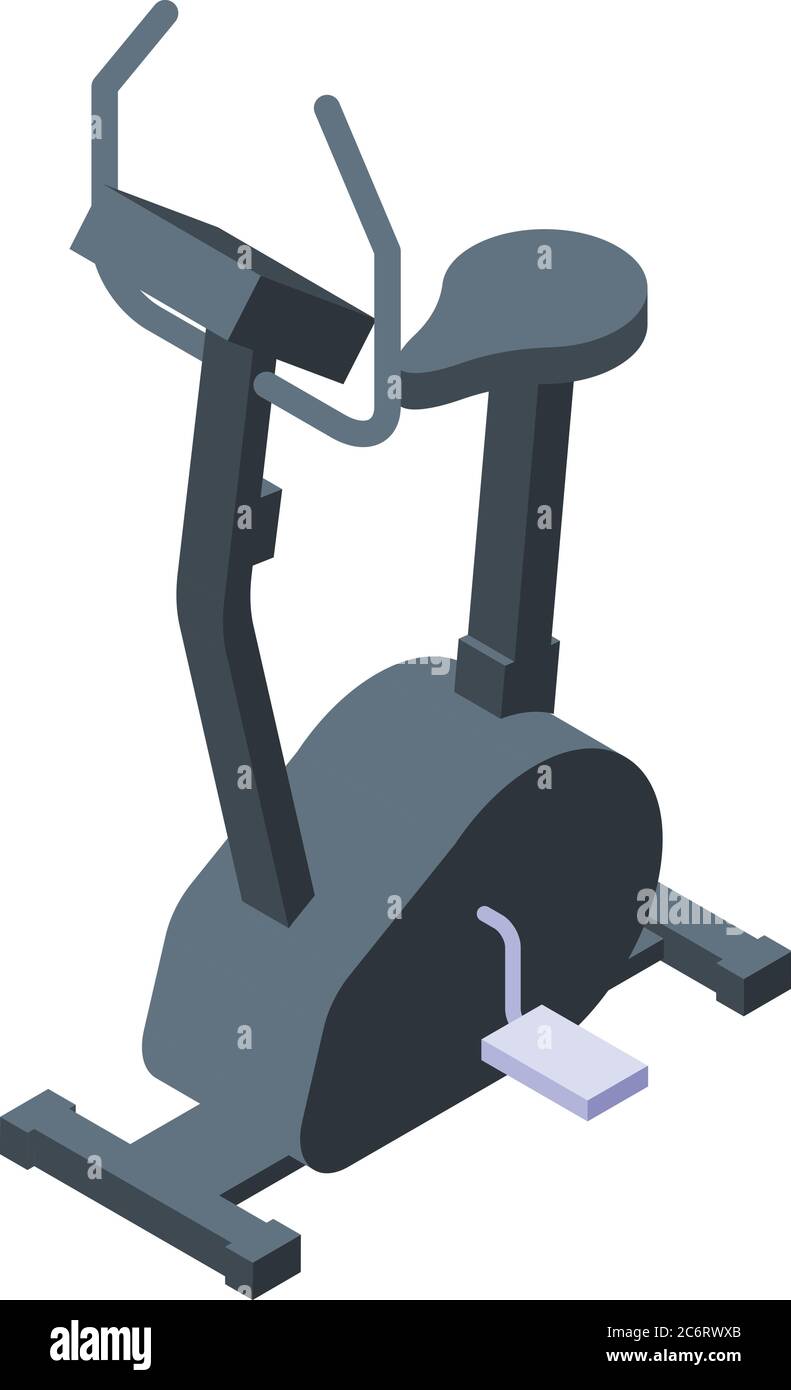 Race exercise bike icon, isometric style Stock Vector