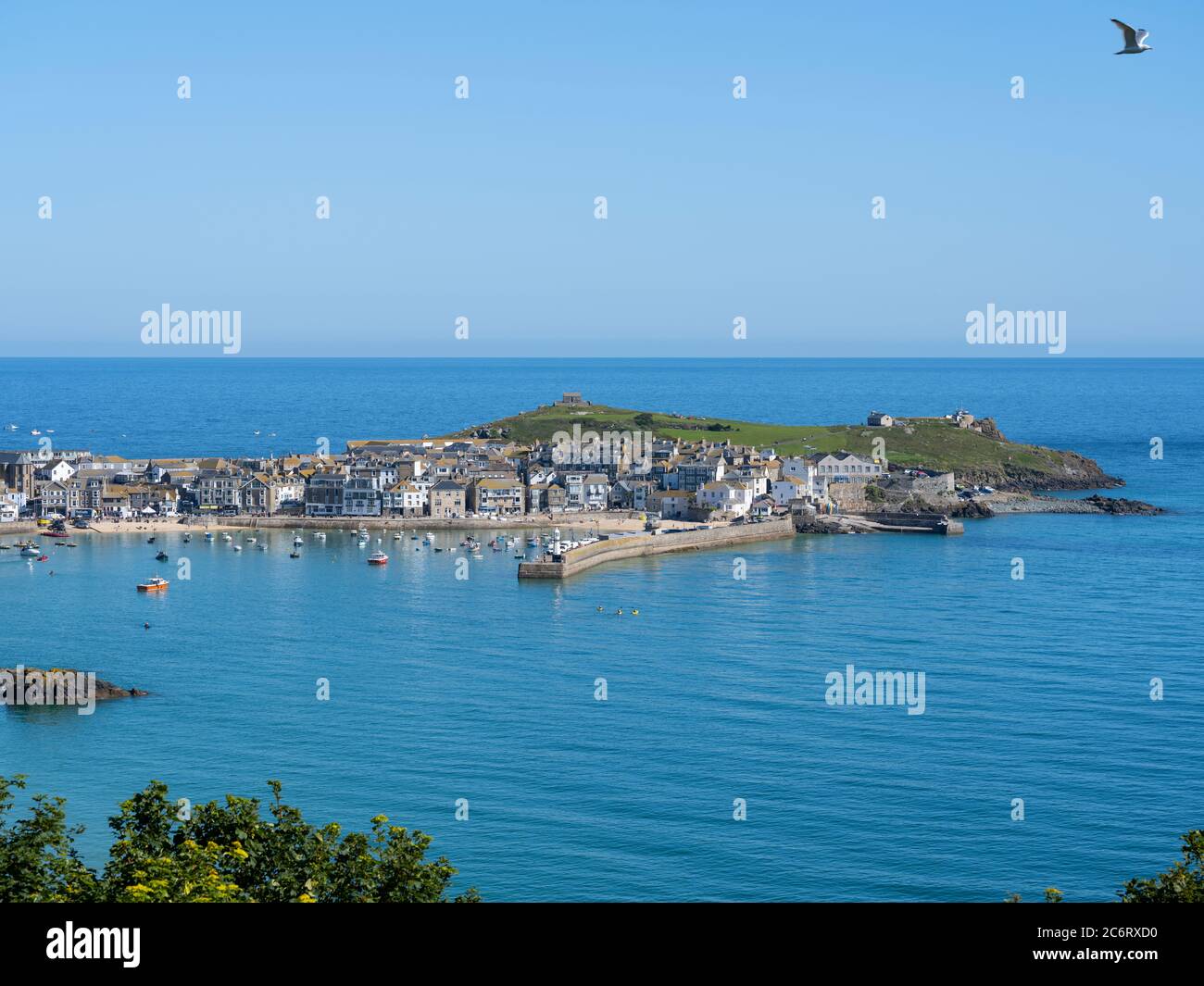 St.Ives Harbour Smeatons Pier Stock Photo
