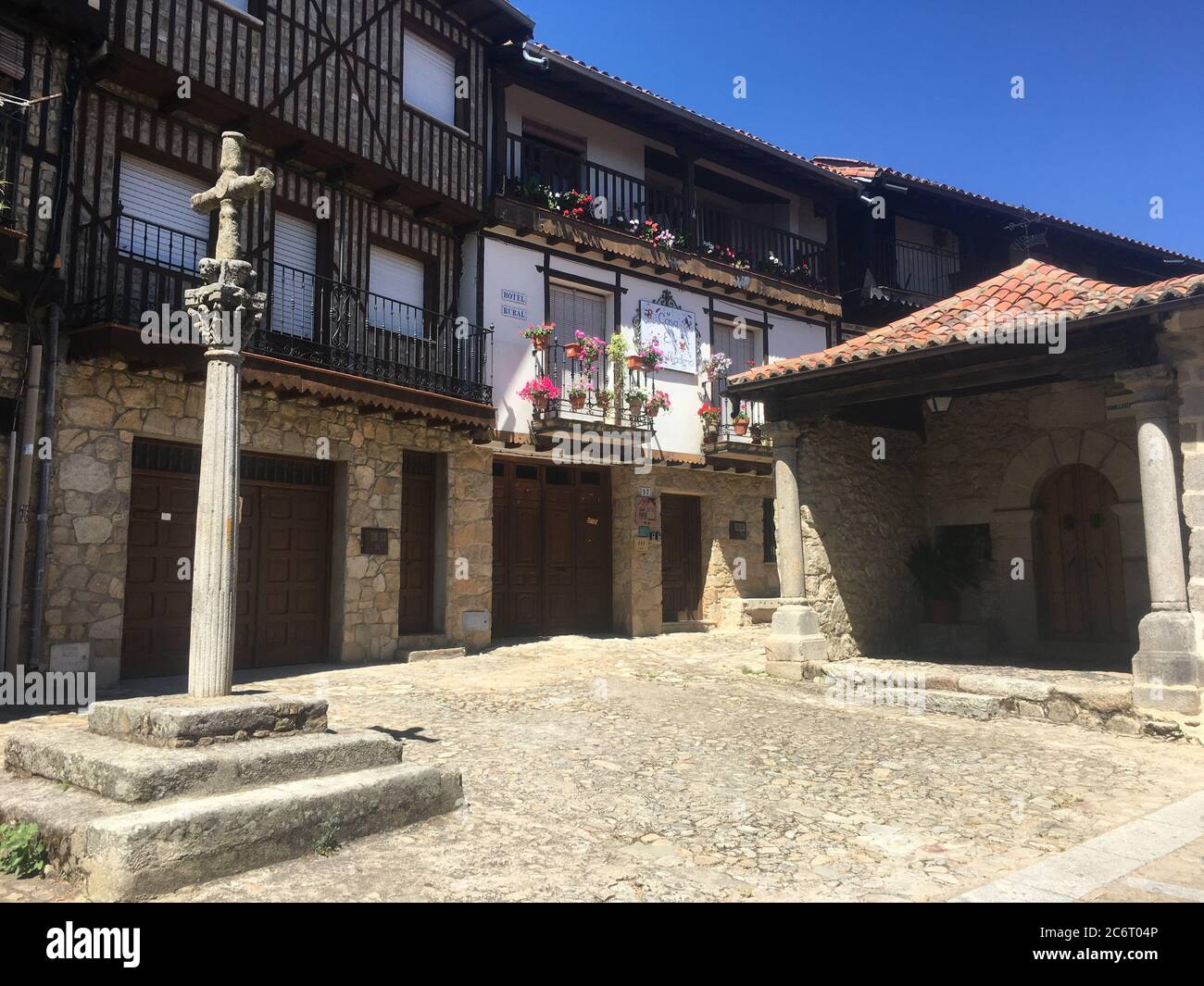 Mogarraz, a town called a historical and artistic complex, located in the heart of the Las Batuecas and Sierra de Francia Natural Park Stock Photo
