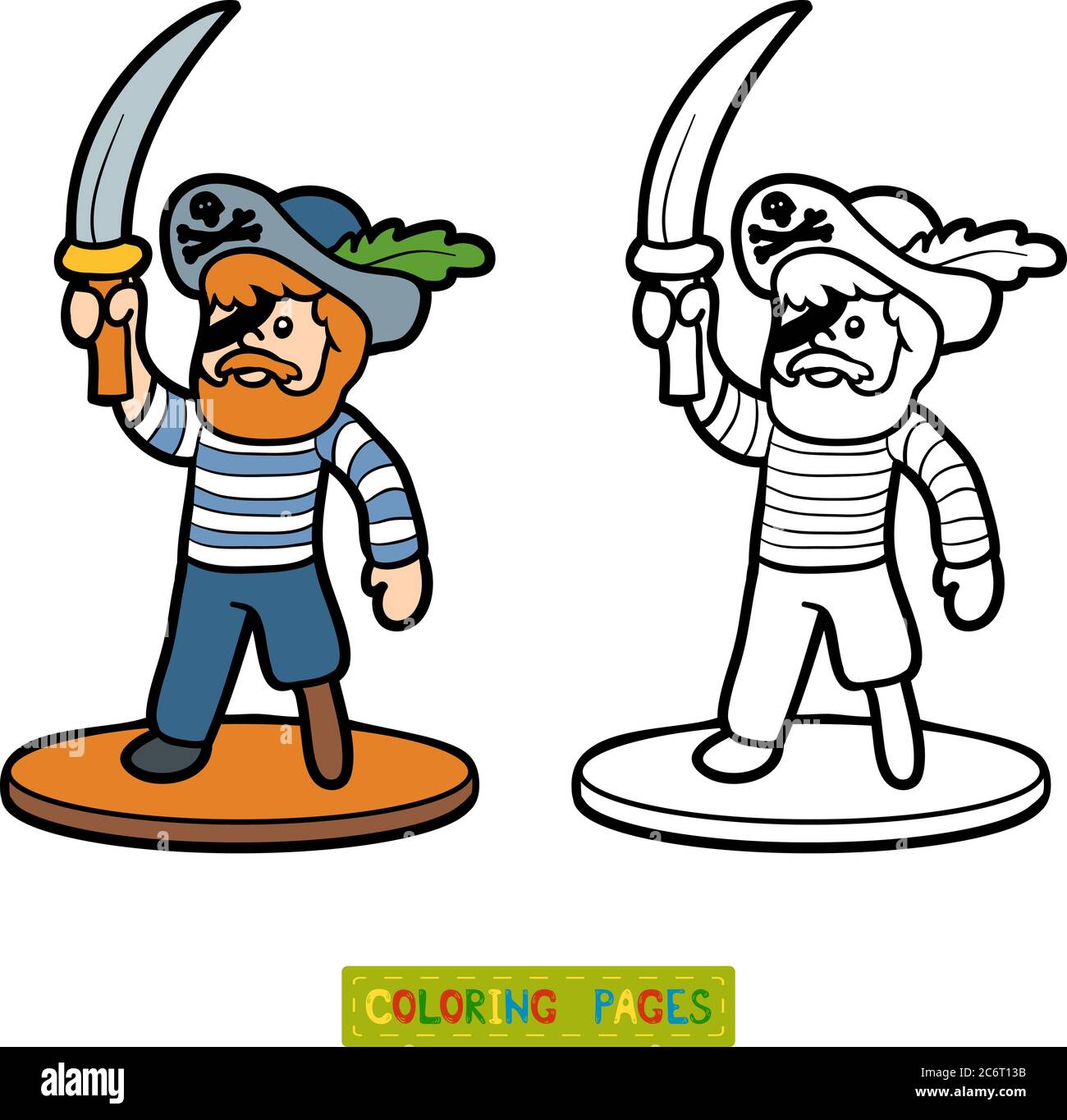 Coloring book for children, Pirate Stock Vector Image & Art - Alamy