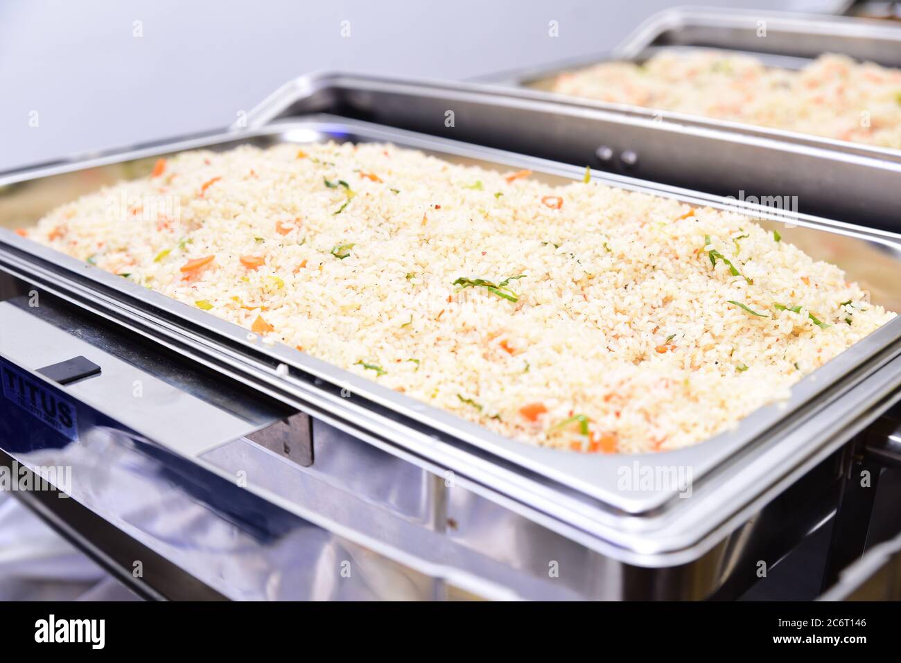Chinese fried rice at a buffet Stock Photo Alamy