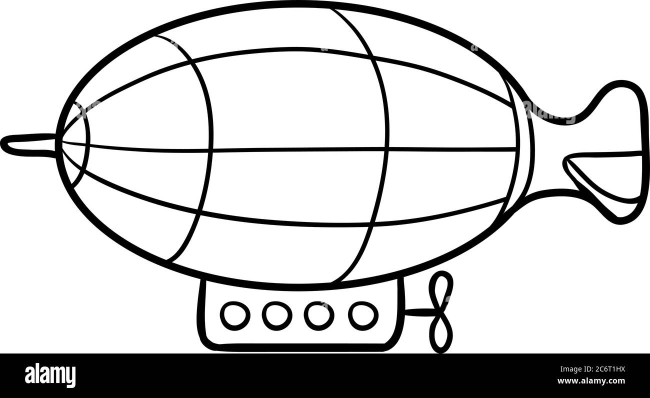 Coloring book for children, Airship Stock Vector Image & Art   Alamy