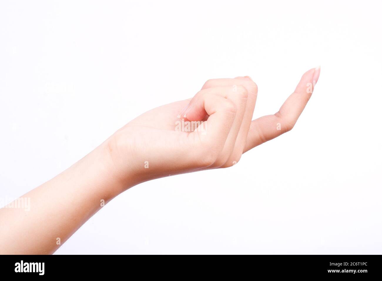 finger hand symbols isolated come here follow me or beckoning the finger on the white background Stock Photo
