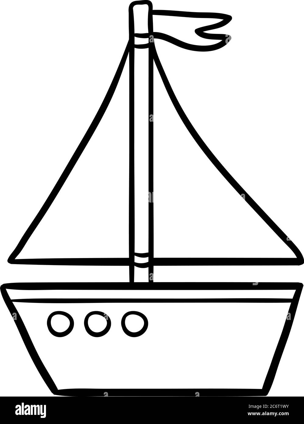 boat drawing for kids