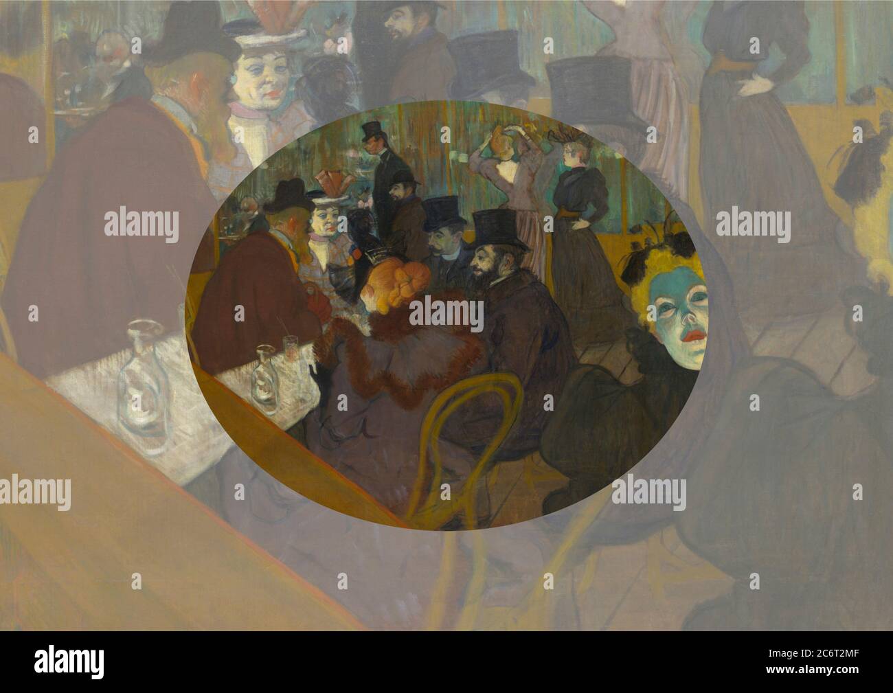 Toulouse Lautrec inspired artwork Stock Photo