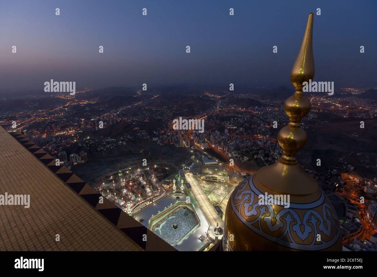 Abraj Al Bait, Saudi Arabia, Makkah Grand mosque and the Royal Clock Tower Stock Photo