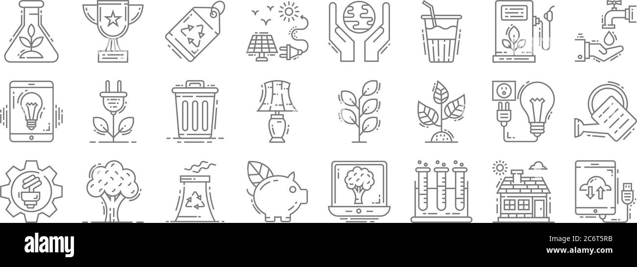 environment and eco line icons. linear set. quality vector line set ...