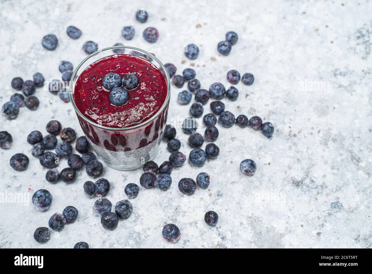Photo inspiration: Visual Reference: Healthy Breakfast Or Morning Snack With Chia Seeds And Blueberries