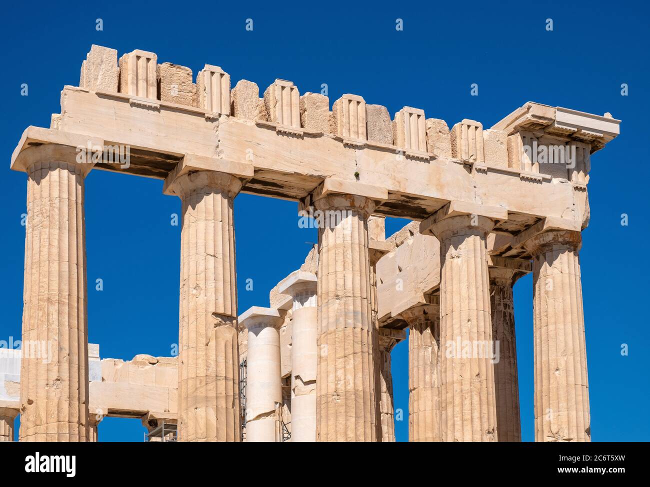 Athens, Attica / Greece 2018/04/02 Panoramic view of Parthenon
