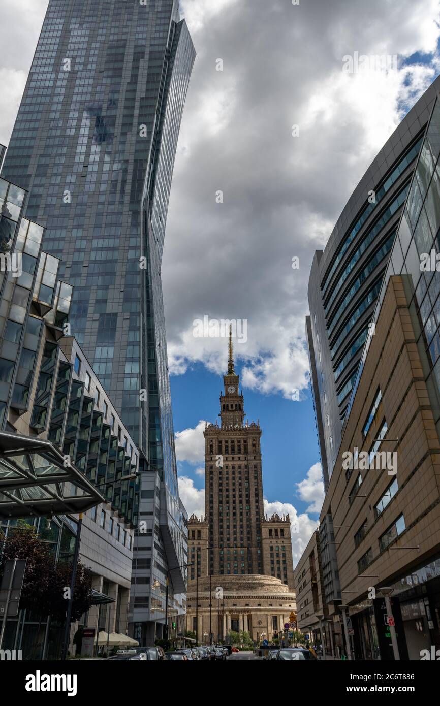 Warsaw, Poland. 12th Jul, 2020. Empty streets of central Warsaw on sunday morning. Poland decides today if the president will be the actual conservative president Andrzej Duda or the mayor of Warsaw Rafal Trzakowski. Credit: Dino Geromella / Alamy Live News Stock Photo