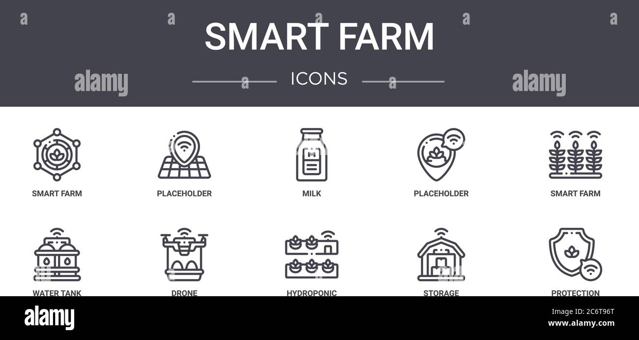 Smart Farm Concept Line Icons Set Contains Icons Usable For Web