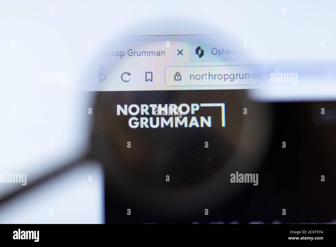 Moscow, Russia - 1 June 2020: Northrop Grumman website with logo , Illustrative Editorial Stock Photo