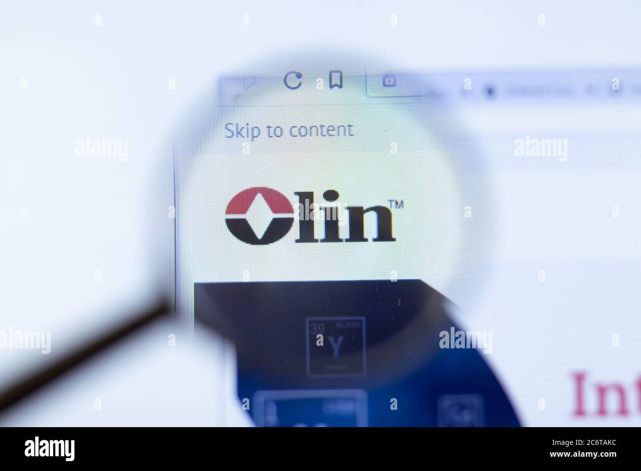 Moscow, Russia - 1 June 2020: Olin Corporation website with logo ...