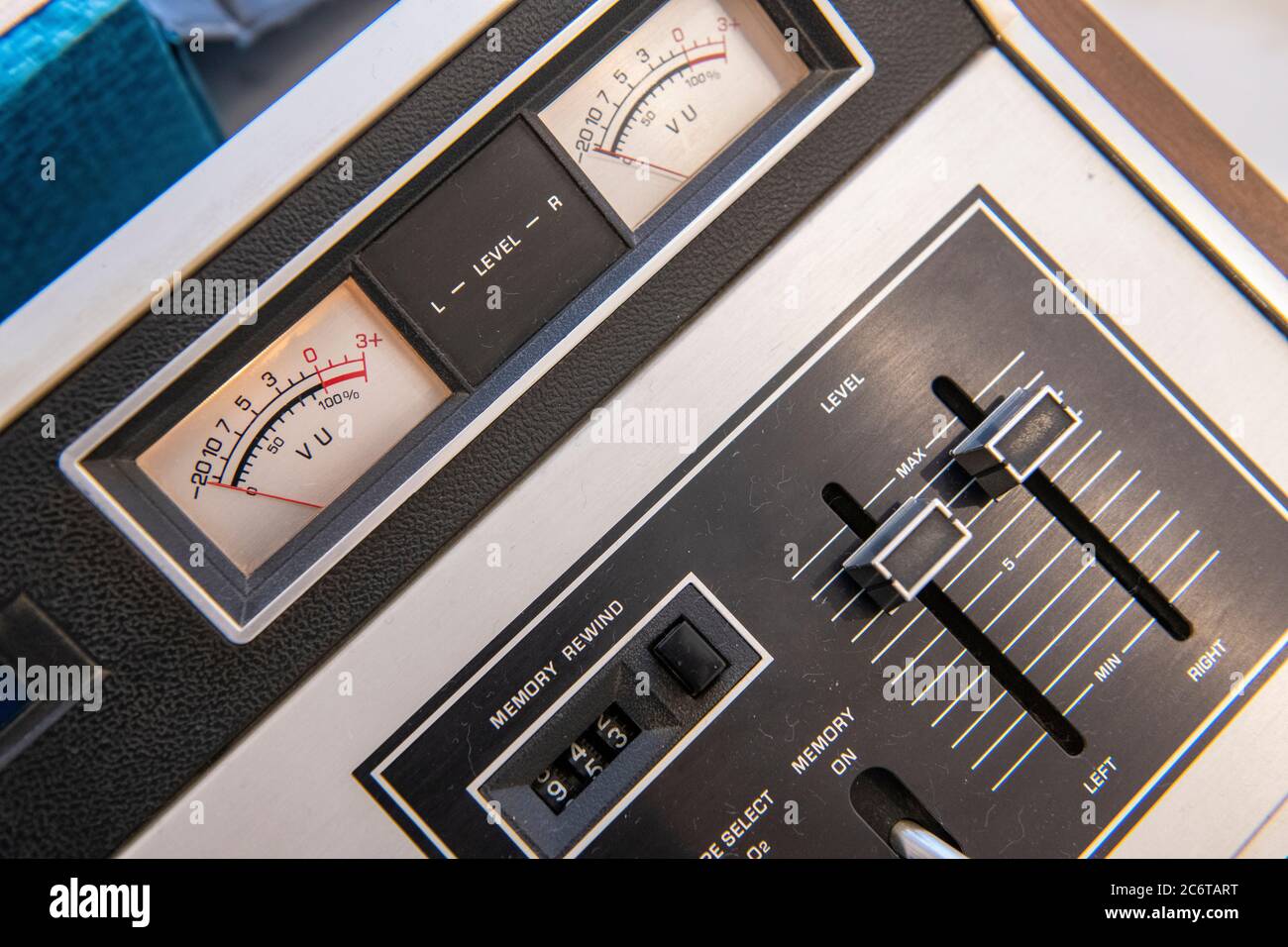 A beautiful old analgue Technics tape deck Stock Photo