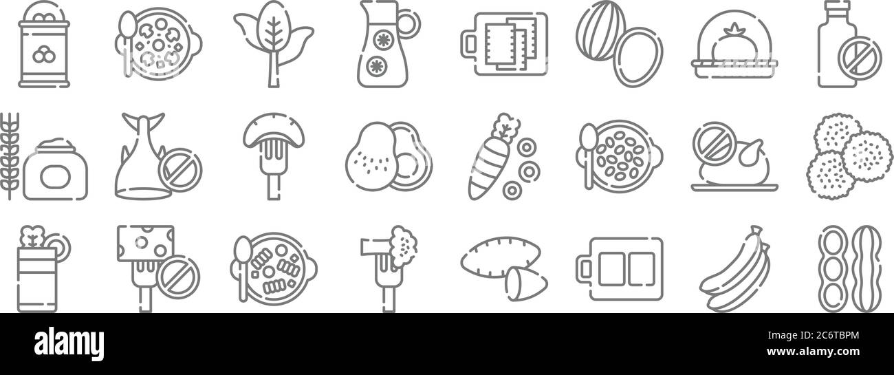 vegan food line icons. linear set. quality vector line set such as ...