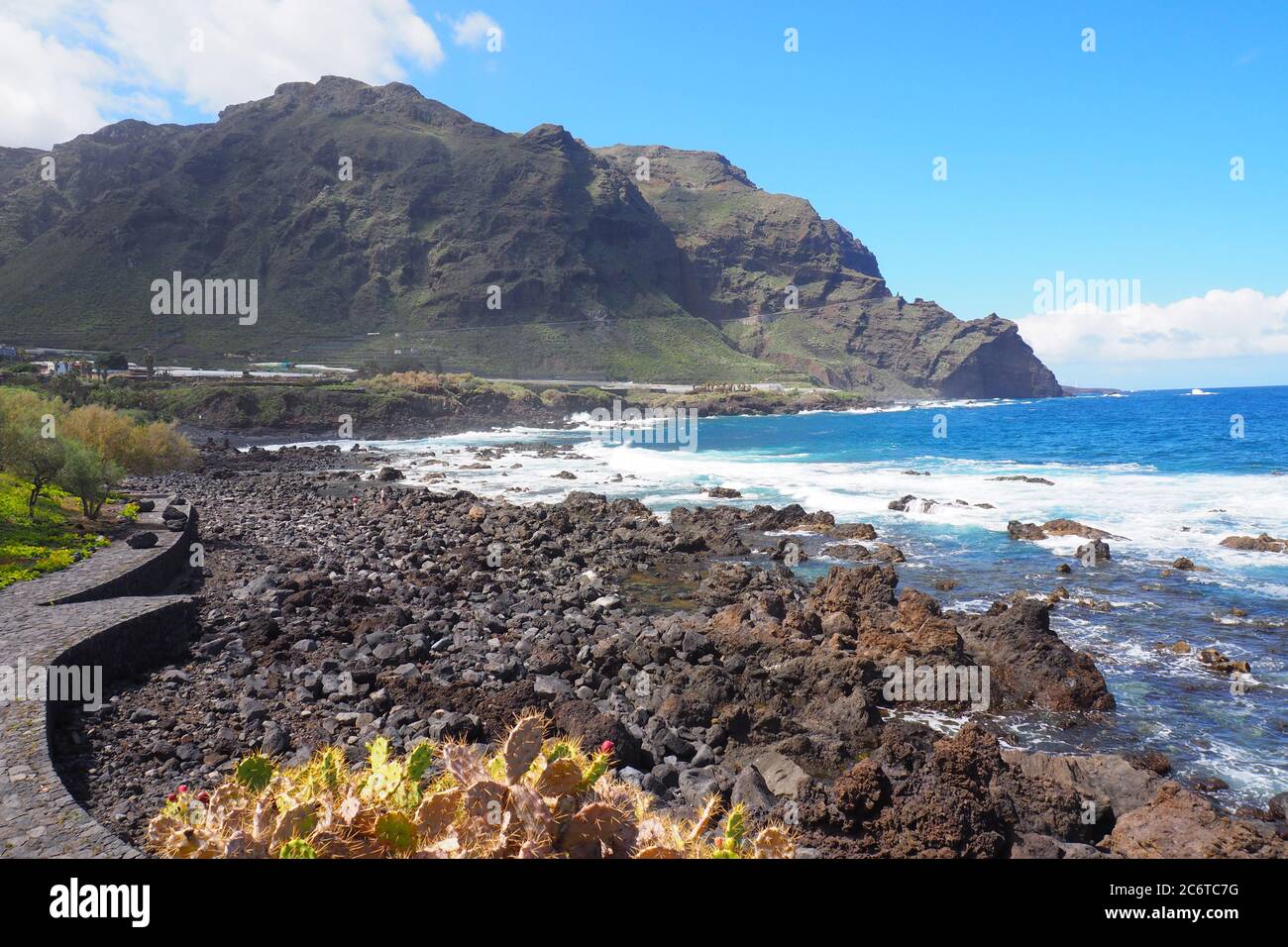 Coastal path, Playa de las Arenas, Buenavista del Norte, Tenerife Stock Photo