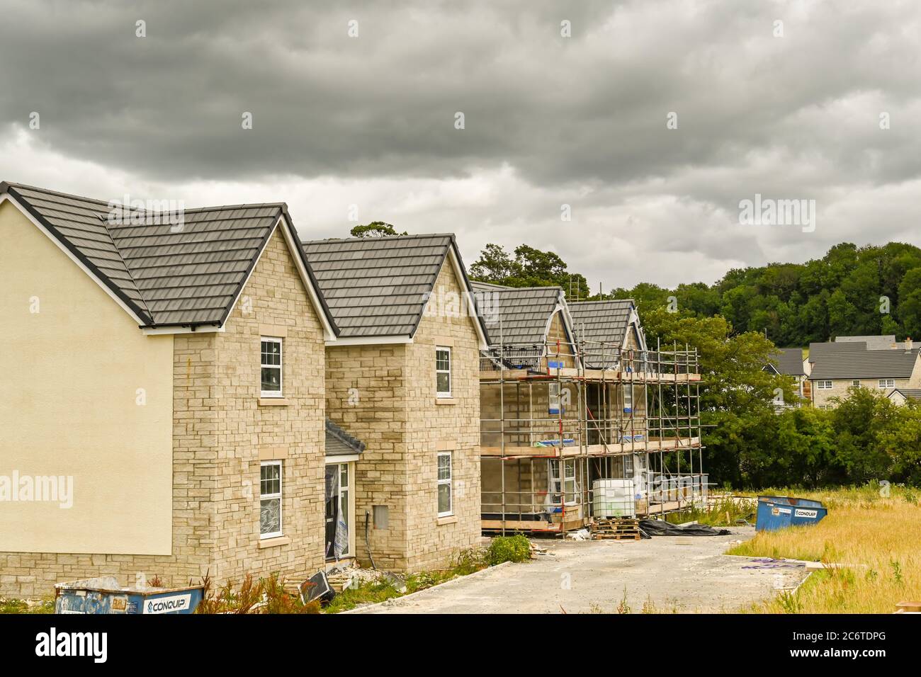 Cowbridge, Vale of Wales July 2020 Houses on a new