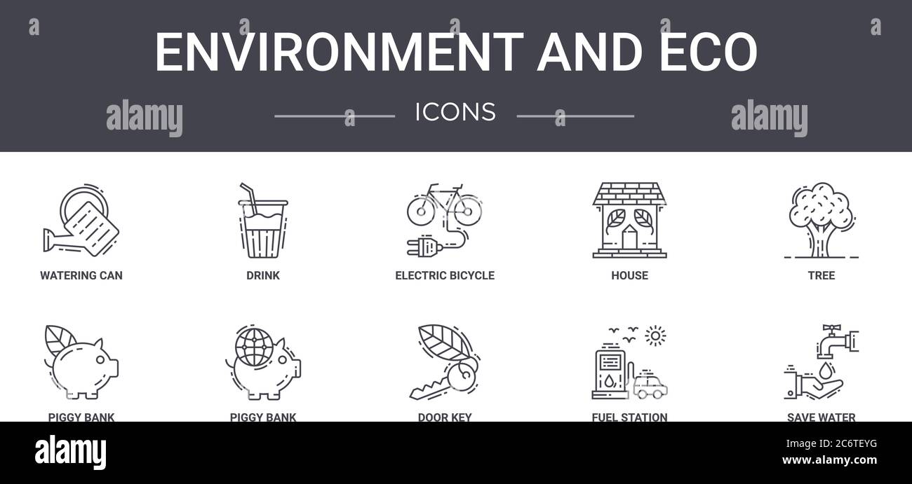 environment and eco concept line icons set. contains icons usable for ...