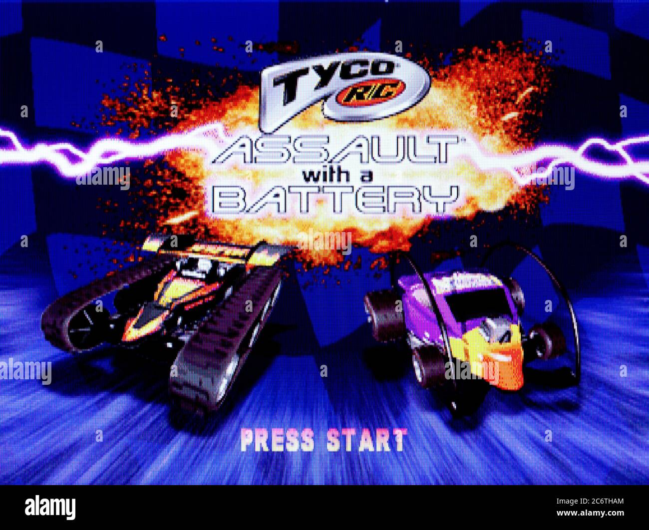 Tyco RC Assault with a Battery - Sony Playstation 1 PS1 PSX - Editorial use only Stock Photo