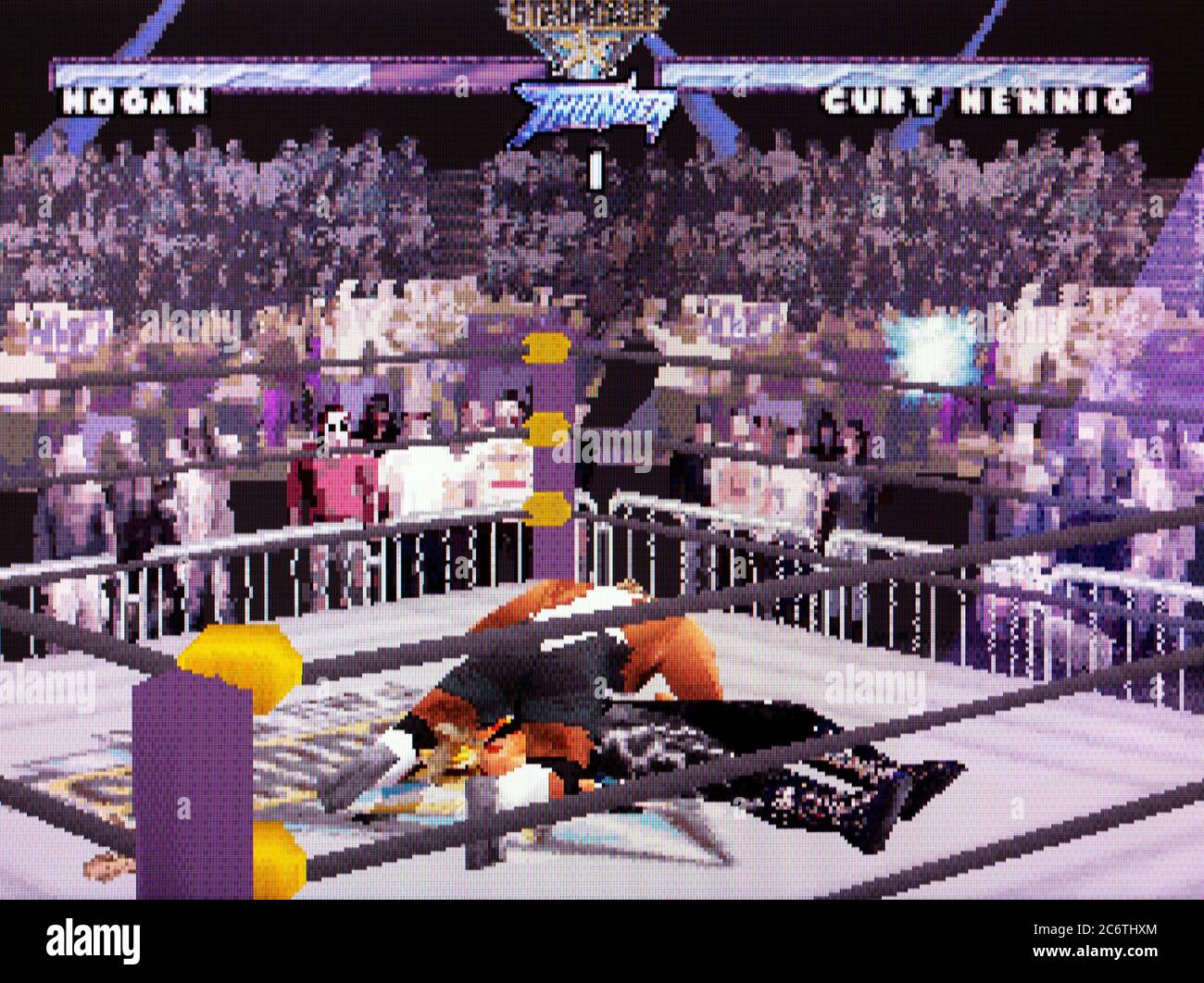 WCW NWO Thunder Sony Playstation 1 PS1 PSX Editorial use