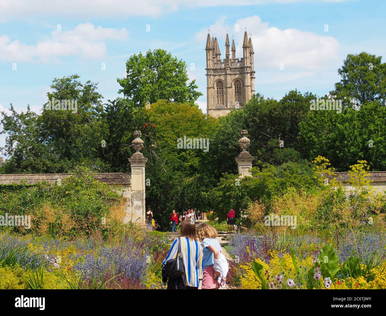 Oxford, UK. 12th July 2020. A warm, sunny day brings visitors to Oxford University's Botanic Garden. Credit: Angela Swann/Alamy Live News Stock Photo